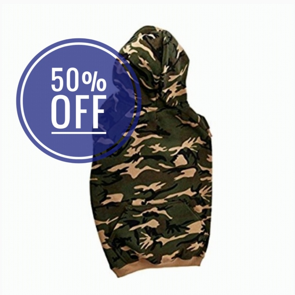 š¾Casual Canine Cotton Camo Dog Hoodie - Picture 1 of 6